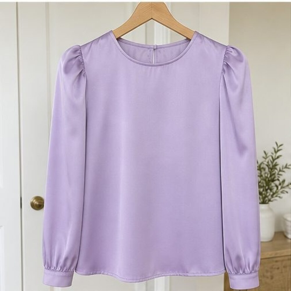 Lilac Puff Sleeve Top